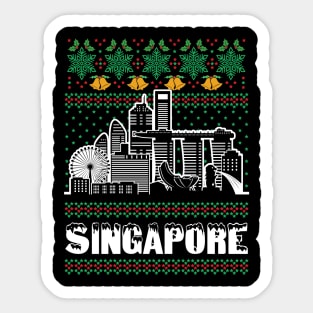 Singapore City Ugly Christmas Sticker
